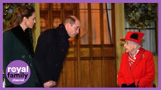 Watch the Duchess of Cambridge Curtsy to the Queen as Royals Bid Farewell at Windsor Castle [upl. by Redman]