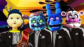 Doll squid game fnaf fnaf security breach freddy fazbear Coffin Dance Song Cover coffindance [upl. by Nolaf]