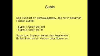 Sprachen Latein  Supinum [upl. by Maroj]