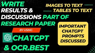 Write Results amp Discussion Part of Research Paper using Chatgpt amp Ocr Chatgpt prompts AI Tool [upl. by Gabler]