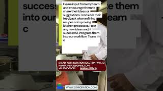 Expected Question for Skill Assessment Interview ChefCook  immigration youtube viralvideo visa [upl. by Ranitta946]