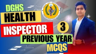 DGHS health Inspector PYQ  Video 3  dghs health inspector previous year  surveillance worker PYQ [upl. by Asserat]