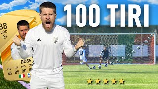 🎯⚽️ 100 TIRI CHALLENGE RICCARDO DOSE  Quanti Goal Segnerà su 100 tiri [upl. by Eeliah]