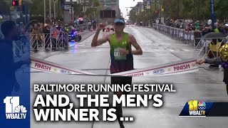 That was pretty tough Baltimore Marathon winner Zachary Ripley on 11 News [upl. by Adelric721]