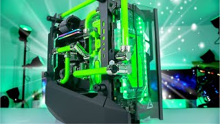 SLEEK Antec Striker ITX Water Cooled Gaming PC Build  Time Lapse [upl. by Yanej]