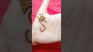 quotSquot letter mehndi design ❤️viralvideo trending mehndi video shots [upl. by Rust730]