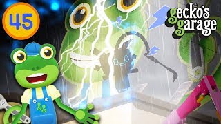 Blue Mechanical Is Hit By Lightning  Geckos Garage  Educational Videos For Toddlers [upl. by Nybor]