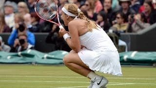 Sabine Lisicki reacts to landmark win over Serena Williams at Wimbledon  press conference [upl. by Onitram]