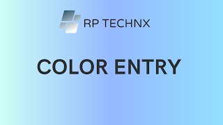 COLOR ENTRY [upl. by Eizzik425]