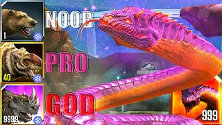 NOOB VS PRO VS GOD RHINOPROTODON JURASSIC WORLD [upl. by Hinkle]