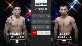 Brandon Moreno vs Askar Askarov UFC Fight Night FULL FIGHT CHAMPIONSHIP [upl. by Llerrom]