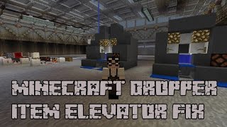 Minecraft 111 Dropper Item Elevator Fix Tutorial [upl. by Joaquin]