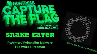 PyArmor Malware Snake Eater Walkthrough  Huntress Capture The Flag 2023 [upl. by Nayt]