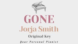 Gone  Jorja Smith Original Key Karaoke  Piano Instrumental Cover with Lyrics [upl. by Idham]