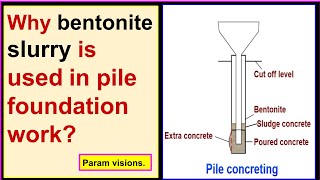 Why bentonite slurry is used in pile foundation worksAdvantages of using bentonite in pile work [upl. by Llertnauq]