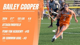 Bailey Cooper 26  2023 Lacrosse Highlights [upl. by Swanhilda]