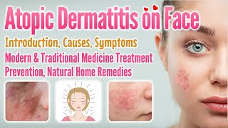 Atopic dermatitis on face causes symptoms treatment prevention home remedy  Eczema on face [upl. by Airalednac718]