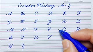 How to write English capital letters  Cursive writing A to Z  Cursive handwriting practice  ABCD [upl. by Lhok]