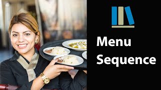 MENU SEQUENCE  Food and Beverage Service Training 2 [upl. by Powers]