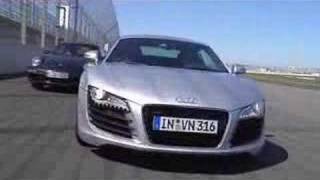 Autobild Review Porsche 997 Carrera 4S vs Audi R8 part one [upl. by Garrity]