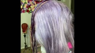 DYING MY WIG  POLAR ICE TO EGGPLANT PURPLE 🍆 [upl. by Enywtna]