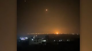 Raw video  Iran attack on Israel in Umm AlFahm [upl. by Atenaz]