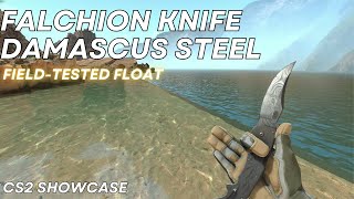 Falchion Knife Damascus Steel FieldTested  CS2 Skin Showcase 943 [upl. by Anairda791]