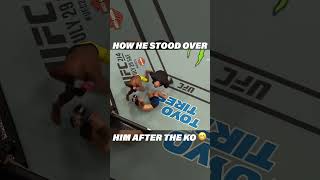 He Stood Over Him After the Knockout 🥶 ufc mma [upl. by Arraeic]