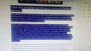 Tips for Implementing a Virtual Data Room [upl. by Swartz678]