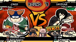 Choji VS Shizune INSANE  Naruto Shippuden Ultimate Ninja 4 [upl. by Ahsilrac648]