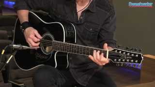 Takamine EF381SC 12string Acousticelectric Guitar Demo  Sweetwater Sound [upl. by Jazmin858]