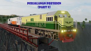 PERJALANAN PRESIDEN PART 9  DOUBLE TRAKSI CC206 amp CC201 VINTAGE DORONG GERBONG KE JURANG [upl. by Helbonnah951]