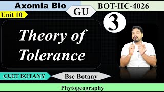 Theory of Tolerance Phytogeography Plant Ecology Bsc Botany 4th sem GU Dr Rajib Axomia Bio [upl. by Ahsuatal]