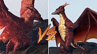 Titanus Rodan vs Heisei Rodan Battle  Kaiju Universe [upl. by Diahann949]