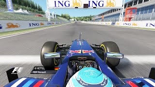 F1 2011 Red Bull  Sebastian Vettel Lap in Spa Circuit  assettocorsa [upl. by Roderigo]