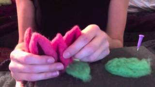 Needle Felting Tutorial  Making a Flower [upl. by Redneval]