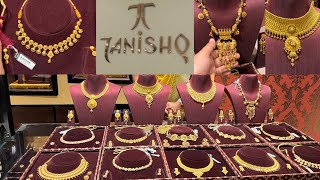 Tanishq 22karat gold necklace design with price up to 50 off on making charge  Gold necklace [upl. by Ikairik308]