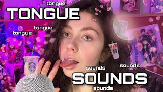 Asmr  10 Types of Tongue Sounds  Echoed Mouth Sounds  flutters flicks clicks [upl. by Rairb]