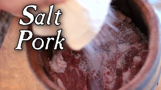 Preparing Salt Pork  18th Century Cooking [upl. by Eirok]