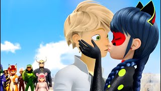 Top 15 Kisses Between Adrien And Marinette In Miraculous Ladybug [upl. by Ilak]