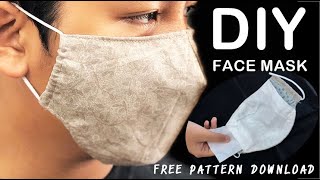 DIY face mask cover nose to chin amp pocket for filter  Free pattern download [upl. by Gnouc]