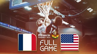 SEMIFINALS France v USA  Full Basketball Game  FIBA U19 Basketball World Cup 2023 [upl. by Veronike]