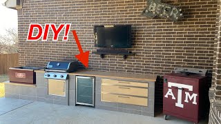 Outdoor kitchen build in 20 minutes Using my old Weber gas grill [upl. by Atiuqaj]