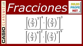 POTENCIACIÓN CON FRACCIONES  Ejercicio 3 con CASIO Classwiz fx991LA X [upl. by Kinny1]