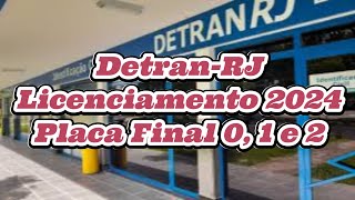 Detran RJ Licenciamento 2024 Final 01 e 2 [upl. by Joselow]