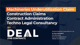 Construction Claim toward Underutilization of Machinery civil engineering techno legal consultants [upl. by Elnukeda]