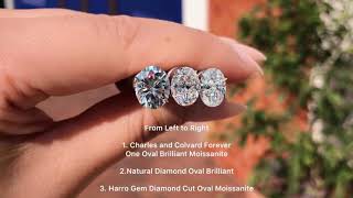 Diamond vs Moissanite  Oval Cut [upl. by Anitnatsnok]