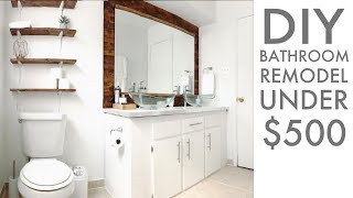 Remodeling a bathroom for Under 500  DIY  How To  Modern Builds  EP 67 [upl. by Jarek]