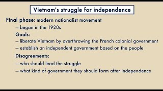 What were some important shared and opposing viewpoints within the Vietnamese nationalist movement [upl. by Galatea]