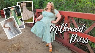 DIY Plus Size Milkmaid Dress Cashmerette Upton X Charm Patterns Rita Blouse Pattern Mashup [upl. by Akaya217]